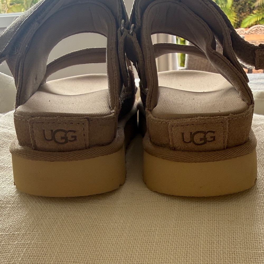 UGG Goldenstar Suede Tan Sandals - Picture 6 of 6
